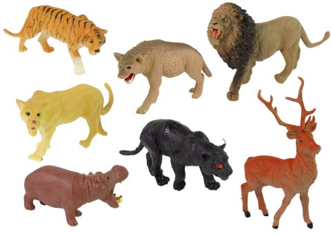 Zestaw Figurek Dzikie Zwierzęta 34 Elementy Safari Lew Gepard Tygrys LEAN Toys Zestaw Figurek Dzikie Zwierzęta 34 Elementy Safari Lew Gepard Tygrys LEAN Toys