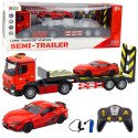 Zestaw Laweta Zdalnie Sterowana RC Auto Sportowe Osobowe Czerwone 1:16 LEAN Toys