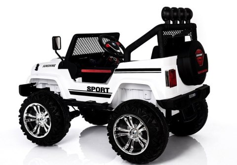 Auto na Akumulator S2388 Jeep Biały 4x45W LEAN CARS Auto na Akumulator S2388 Jeep Biały 4x45W LEAN CARS