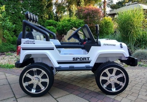 Auto na Akumulator S2388 Jeep Biały 4x45W LEAN CARS Auto na Akumulator S2388 Jeep Biały 4x45W LEAN CARS