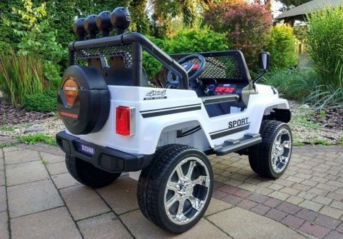Auto na Akumulator S2388 Jeep Biały 4x45W LEAN CARS Auto na Akumulator S2388 Jeep Biały 4x45W LEAN CARS