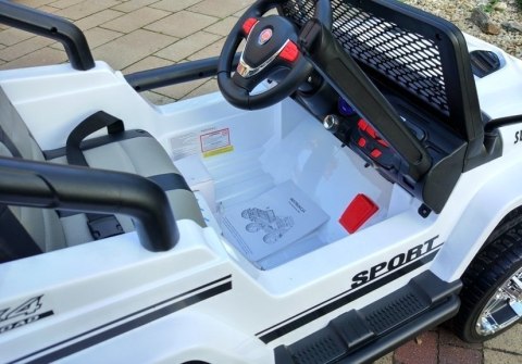 Auto na Akumulator S2388 Jeep Biały 4x45W LEAN CARS Auto na Akumulator S2388 Jeep Biały 4x45W LEAN CARS