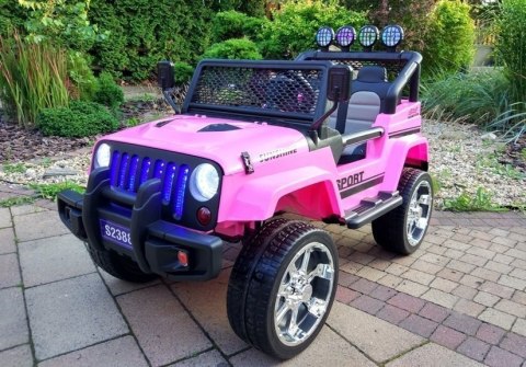 Auto na Akumulator S2388 Jeep Różowy 4x45W LEAN CARS Auto na Akumulator S2388 Jeep Różowy 4x45W LEAN CARS