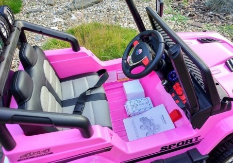 Auto na Akumulator S2388 Jeep Różowy 4x45W LEAN CARS Auto na Akumulator S2388 Jeep Różowy 4x45W LEAN CARS