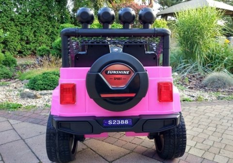 Auto na Akumulator S2388 Jeep Różowy 4x45W LEAN CARS Auto na Akumulator S2388 Jeep Różowy 4x45W LEAN CARS