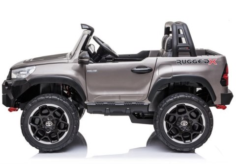 Auto na Akumulator Toyota Hilux Srebrny Lakierowany LEAN CARS Auto na Akumulator Toyota Hilux Srebrny Lakierowany LEAN CARS