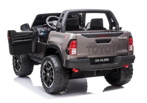 Auto na Akumulator Toyota Hilux Srebrny Lakierowany LEAN CARS Auto na Akumulator Toyota Hilux Srebrny Lakierowany LEAN CARS