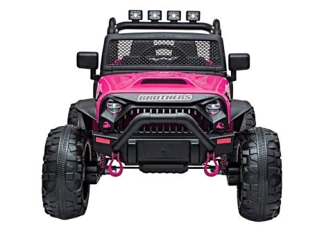 Auto na akumulator Jeep JC666 Różowy Lakierowany LEAN CARS Auto na akumulator Jeep JC666 Różowy Lakierowany LEAN CARS