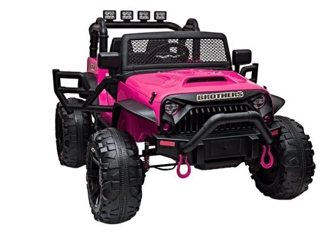 Auto na akumulator Jeep JC666 Różowy Lakierowany LEAN CARS Auto na akumulator Jeep JC666 Różowy Lakierowany LEAN CARS