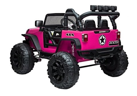 Auto na akumulator Jeep JC666 Różowy Lakierowany LEAN CARS Auto na akumulator Jeep JC666 Różowy Lakierowany LEAN CARS