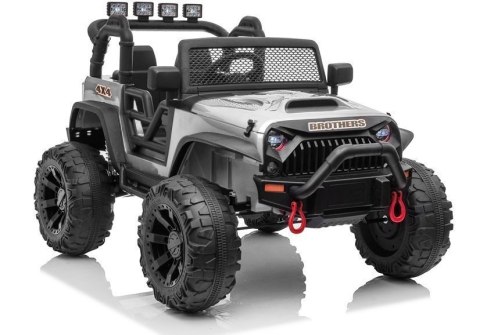 Auto na akumulator Jeep JC666 Srebrny Lakierowany LEAN CARS Auto na akumulator Jeep JC666 Srebrny Lakierowany LEAN CARS