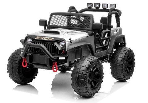 Auto na akumulator Jeep JC666 Srebrny Lakierowany LEAN CARS Auto na akumulator Jeep JC666 Srebrny Lakierowany LEAN CARS