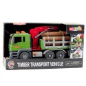 Ciężarówka Transport Drewna Dźwig Bale Drewna Światła Dźwięki LEAN Toys