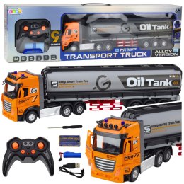 Cysterna Na Paliwo Zdalnie Sterowana RC Światła Dźwięki 1:24 LEAN Toys
