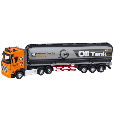 Cysterna Na Paliwo Zdalnie Sterowana RC Światła Dźwięki 1:24 LEAN Toys Cysterna Na Paliwo Zdalnie Sterowana RC Światła Dźwięki 1:24 LEAN Toys