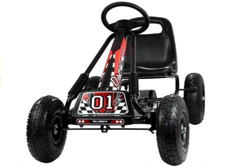 Gokart Czarny A-15 Pompowane Koła LEAN CARS Gokart Czarny A-15 Pompowane Koła LEAN CARS