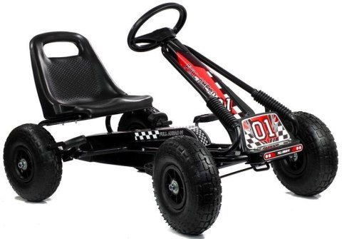 Gokart Czarny A-15 Pompowane Koła LEAN CARS Gokart Czarny A-15 Pompowane Koła LEAN CARS