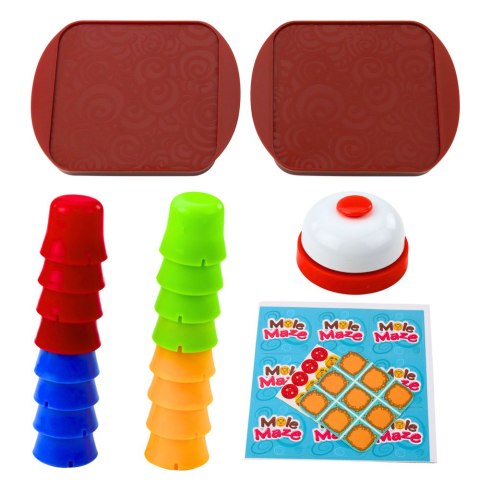 Gra Zręcznościowa 2w1 Mole Maze Szybkie Kubeczki Kółko i Krzyżyk LEAN Toys Gra Zręcznościowa 2w1 Mole Maze Szybkie Kubeczki Kółko i Krzyżyk LEAN Toys