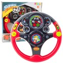 Kierownica Interaktywna Dla Dzieci Światła Dźwięki Wibracje Czerwona LEAN Toys