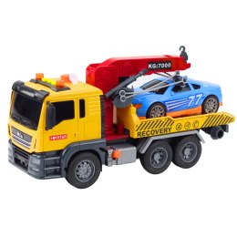 Laweta Z Dźwigiem Samochód Wyścigowy Światła Dźwięki LEAN Toys
