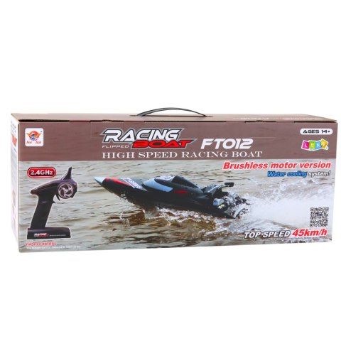 Łódź Motorówka FT012 Zdalnie Sterowana RC Czarna 50km/h 2.4G LEAN Toys Łódź Motorówka FT012 Zdalnie Sterowana RC Czarna 50km/h 2.4G LEAN Toys