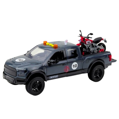 Samochód Pickup Z Motorem Światła Dźwięki Szary 1:12 LEAN Toys Samochód Pickup Z Motorem Światła Dźwięki Szary 1:12 LEAN Toys