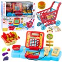 Zestaw Sklepowy Kasa Koszyk Produkty Spożywcze Światła Dźwięki Kolorowy LEAN Toys