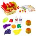 Zestaw Sklepowy Kasa Koszyk Produkty Spożywcze Światła Dźwięki Kolorowy LEAN Toys
