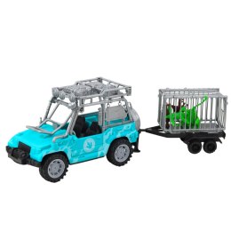 Zestaw Z Dinozaurem Helikopter Samochód Figurki Akcesoria Światła Dźwięki LEAN Toys
