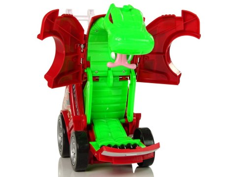 Auto Straż Transformacja Smok 2w1 Wóz Strażacki LEAN Toys Auto Straż Transformacja Smok 2w1 Wóz Strażacki LEAN Toys