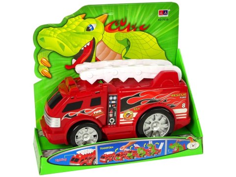 Auto Straż Transformacja Smok 2w1 Wóz Strażacki LEAN Toys Auto Straż Transformacja Smok 2w1 Wóz Strażacki LEAN Toys
