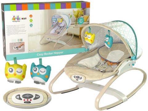 Bujaczek Kołyska Pluszowy Zawieszki Wibracje Melodie Dla Niemowląt LEAN Toys