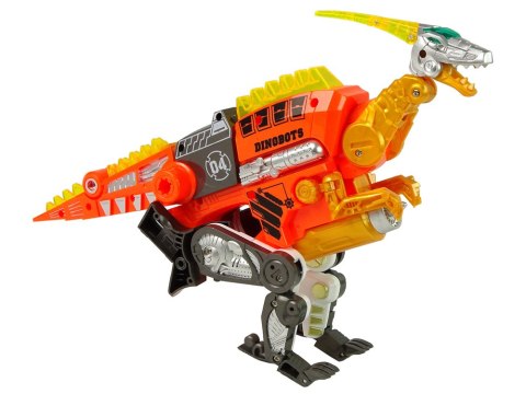 Dinobots 2w1 Dinozaur Pistolet na Strzałki Pomarańczowy Velociraptor Tarcza LEAN Toys Dinobots 2w1 Dinozaur Pistolet na Strzałki Pomarańczowy Velociraptor Tarcza LEAN Toys