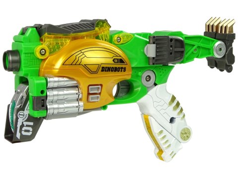 Dinobots 2w1 Dinozaur Pistolet na Strzałki Zielony Stegosaurus Tarcza LEAN Toys Dinobots 2w1 Dinozaur Pistolet na Strzałki Zielony Stegosaurus Tarcza LEAN Toys