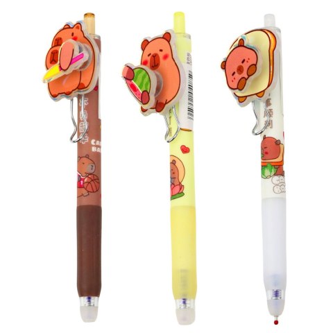 Długopis Żelowy Kapibara Z Obrotowym Elementem Niebieski Tusz 14,5cm Mix LEAN Długopis Żelowy Kapibara Z Obrotowym Elementem Niebieski Tusz 14,5cm Mix LEAN