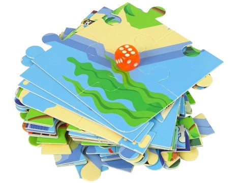 Drewniane Klocki Zamek Piraci Okręt 46 Elementów Puzzle Liczby LEAN Toys Drewniane Klocki Zamek Piraci Okręt 46 Elementów Puzzle Liczby LEAN Toys