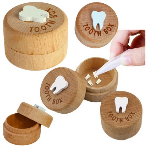 Drewniane Pudełko Na Zęby Mleczne Dla Dzieci Z Grawerem Tooth Box LEAN Drewniane Pudełko Na Zęby Mleczne Dla Dzieci Z Grawerem Tooth Box LEAN