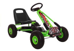 Gokart Zielony A-15 Pompowane Koła LEAN CARS