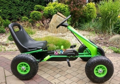 Gokart Zielony A-15 Pompowane Koła LEAN CARS Gokart Zielony A-15 Pompowane Koła LEAN CARS