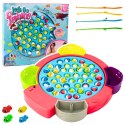 Gra Interaktywna Zręcznościowa Na Baterie Łowienie Rybek Różowa LEAN Toys