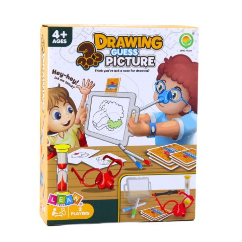 Gra Rodzinna Kalambury Narysuj i Zgadnij Obrazek Malowanie Nosem LEAN Toys Gra Rodzinna Kalambury Narysuj i Zgadnij Obrazek Malowanie Nosem LEAN Toys