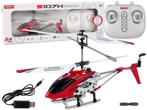 Helikopter SYMA S107H Zdalnie Sterowany 2,4G Czerwony LEAN Toys Helikopter SYMA S107H Zdalnie Sterowany 2,4G Czerwony LEAN Toys