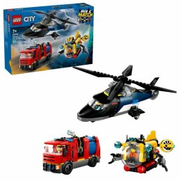 LEGO 60462 CITY Zestaw z helikopterem, wozem strażackim i łodzią podwodną LEGO