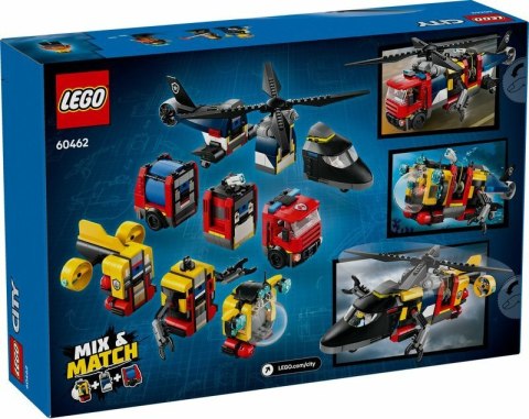 LEGO 60462 CITY Zestaw z helikopterem, wozem strażackim i łodzią podwodną LEGO LEGO 60462 CITY Zestaw z helikopterem, wozem strażackim i łodzią podwodną LEGO