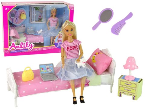 Lalka Anlily w Sypialni Akcesoria Meble Dla Dzieci LEAN Toys Lalka Anlily w Sypialni Akcesoria Meble Dla Dzieci LEAN Toys