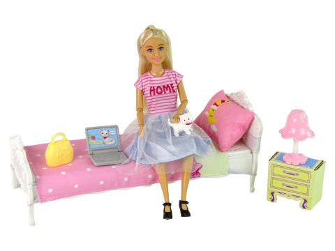 Lalka Anlily w Sypialni Akcesoria Meble Dla Dzieci LEAN Toys Lalka Anlily w Sypialni Akcesoria Meble Dla Dzieci LEAN Toys