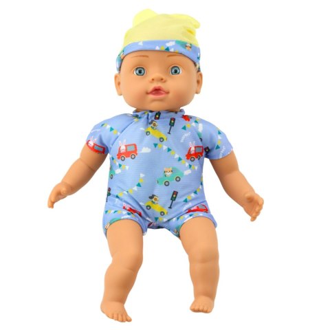 Lalka Bobas Niebieskie Ubranko z Wzorami Czapeczka z Uszami 31cm LEAN Toys Lalka Bobas Niebieskie Ubranko z Wzorami Czapeczka z Uszami 31cm LEAN Toys