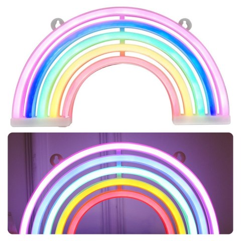 Lampka Dekoracyjna Nocna Neonowa Tęcza LED Na Baterie LEAN Lampka Dekoracyjna Nocna Neonowa Tęcza LED Na Baterie LEAN