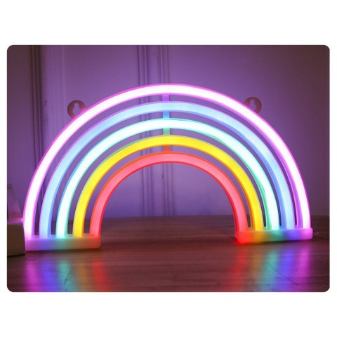 Lampka Dekoracyjna Nocna Neonowa Tęcza LED Na Baterie LEAN Lampka Dekoracyjna Nocna Neonowa Tęcza LED Na Baterie LEAN