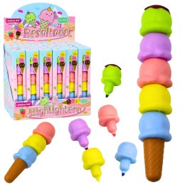 Lody W Rożku Gałki Lodów Zakreślacze 5 Kolorów Pastelowe 18cm LEAN